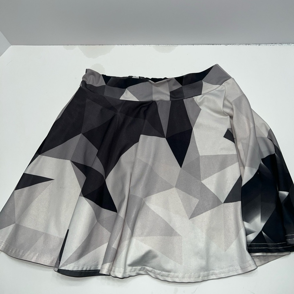 Geometric Black and Gray Women's Skirt